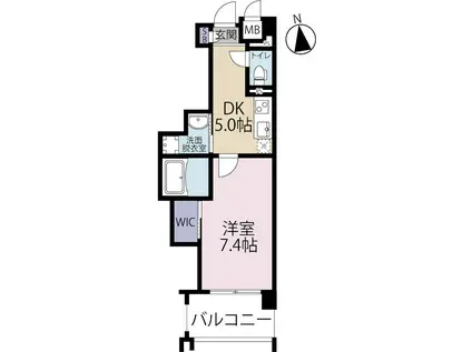 アベニール幸(1DK/3階)の間取り写真