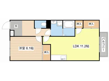 GRANMA21(1LDK/1階)の間取り写真