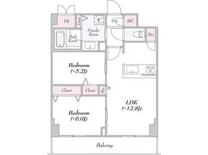 ロイジェント志村坂上(2LDK/5階)の間取り写真