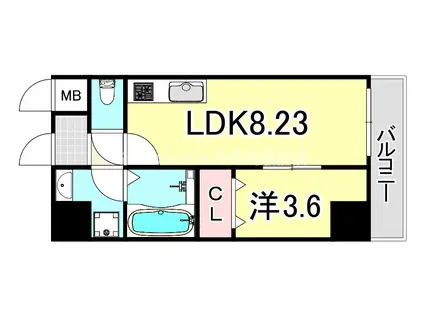 MAISON PREMIER VI(1LDK/1階)の間取り写真