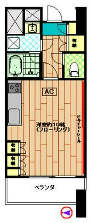 セントラルパークタワーラ・トゥール新宿 8階階 間取り