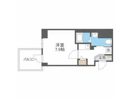 エグゼ難波南VI(1K/5階)の間取り写真