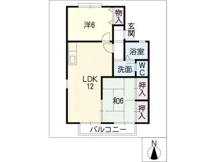 SEJOUR KONO C(2LDK/2階)の間取り写真