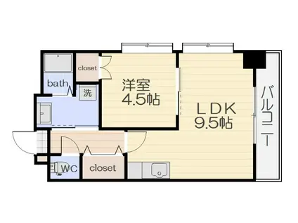 パール・88番館(1LDK/8階)の間取り写真