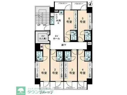 アムス・アミティエ川崎III(ワンルーム/3階)の間取り写真