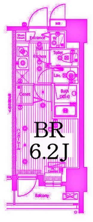 グランド・ガーラ桜木町駅前 5階階 間取り