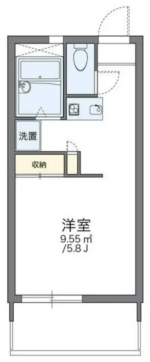 レオパレスねむの木 2階階 間取り