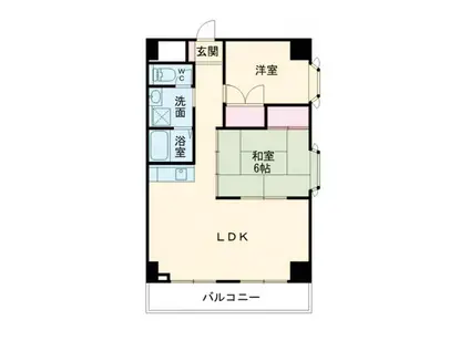 サンハイツ大和第2(2LDK/7階)の間取り写真