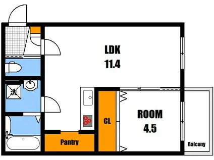 センティフォリア(1LDK/3階)の間取り写真