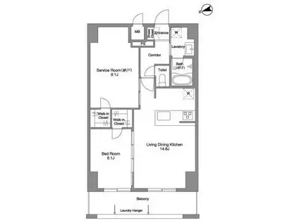 プリマステラ(1SLDK/4階)の間取り写真