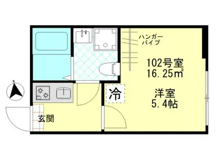 コンフォート東四ツ木(1K/1階)の間取り写真