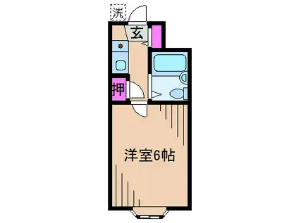 グレドール元住吉(1K/1階)の間取り写真