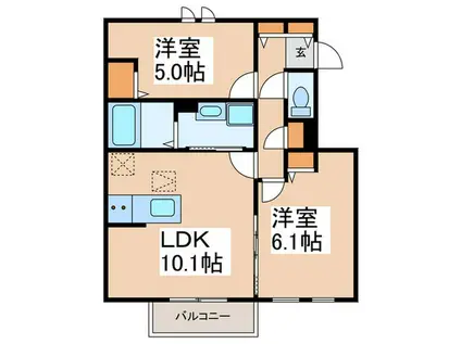 あざみ野4丁目計画(2LDK/2階)の間取り写真