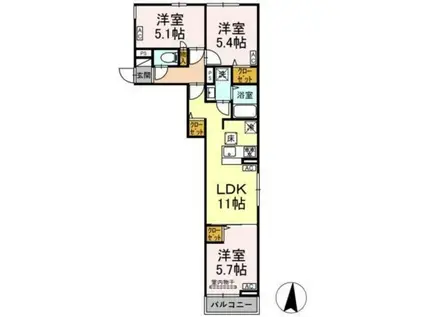 板橋区小茂根2丁目PJ(3LDK/1階)の間取り写真