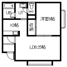 ブルーピアザ(1LDK/2階)の間取り写真