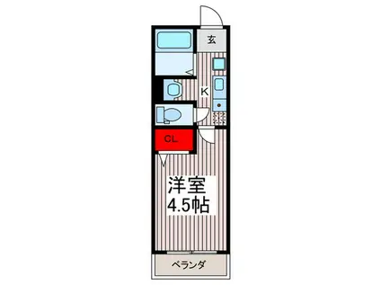 コモド千間台(1K/3階)の間取り写真