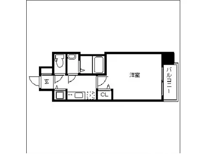 プレサンス梅田東アルファ(1K/4階)の間取り写真