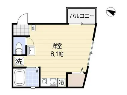 コルティーレ十条(ワンルーム/1階)の間取り写真