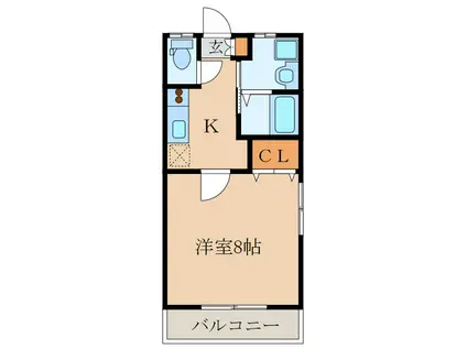 MONKEY POD(1K/2階)の間取り写真