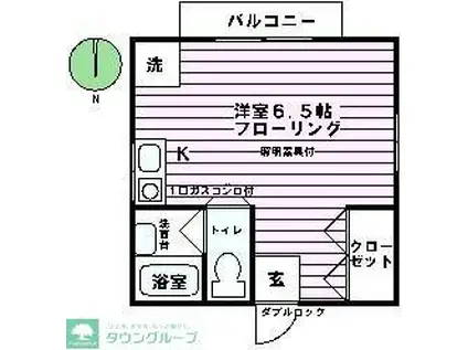 愛DE家ホーム13号(ワンルーム/1階)の間取り写真