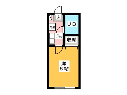 ドルフ伊勢原NO.2(1K/1階)の間取り写真