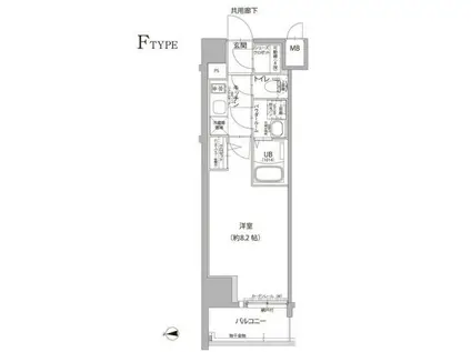 エスリード金山プルミエ(1K/10階)の間取り写真