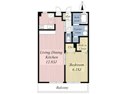 ビレッジイーストアベニュー(1LDK/3階)の間取り写真
