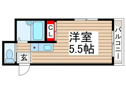 エトアール西葛西(ワンルーム/5階)の間取り写真