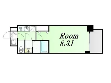 サムティ本町橋IIMEDIUS(1K/3階)の間取り写真