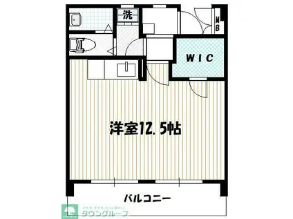カルチャーバレー唐木田1(ワンルーム/4階)の間取り写真