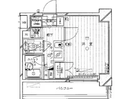 ルーブル蒲田八番館(1K/3階)の間取り写真