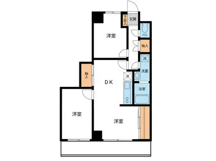 カッシア保土ヶ谷(2LDK/6階)の間取り写真