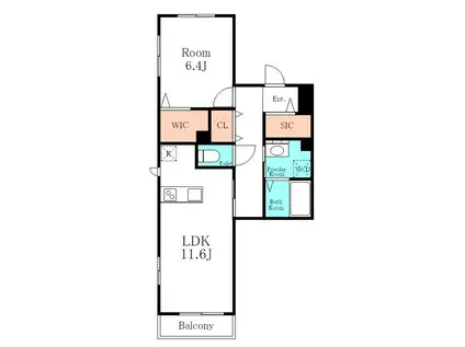 戸田市笹目4丁目計画(1LDK/1階)の間取り写真