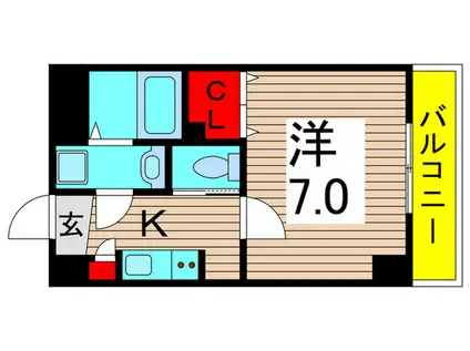 SCHOLA TOWER(1K/4階)の間取り写真