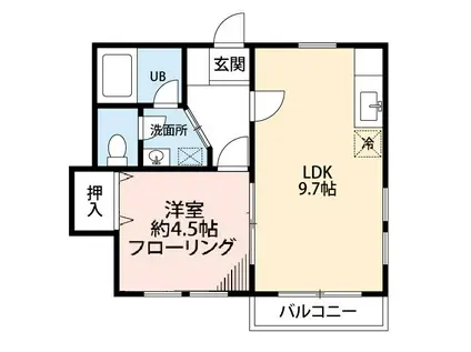 ΑNEXT津田沼第7(1LDK/2階)の間取り写真