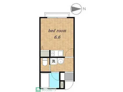 シオン粕谷(ワンルーム/2階)の間取り写真