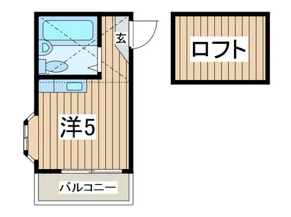 ベルメゾン蕨(ワンルーム/1階)の間取り写真