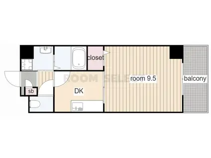 クレセール名駅(1DK/5階)の間取り写真