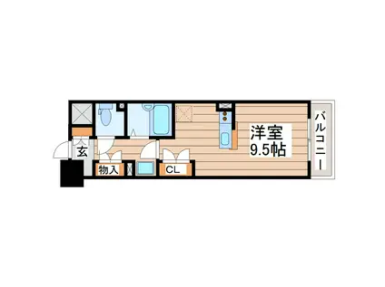 プライムアーバン仙台五橋(ワンルーム/3階)の間取り写真