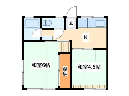 シティハイムオリンピア(2K/1階)の間取り写真