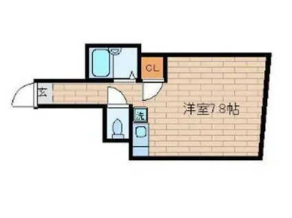 明和サンハイツII(ワンルーム/2階)の間取り写真