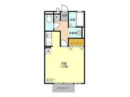 ソフィア(1K/1階)の間取り写真