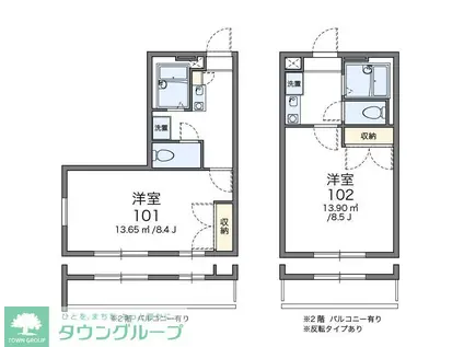 レオパレスヴェルドミール 9909(1K/1階)の間取り写真