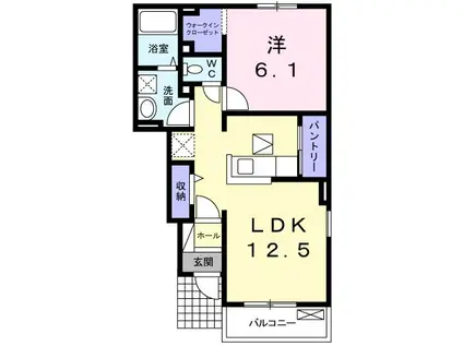 レジデンス リオ(1LDK/1階)の間取り写真