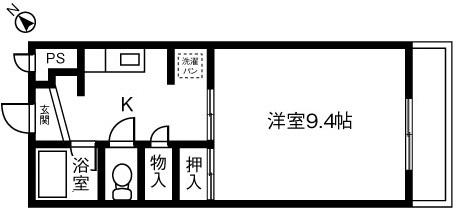 ラマージュ(1K/3階)の間取り写真