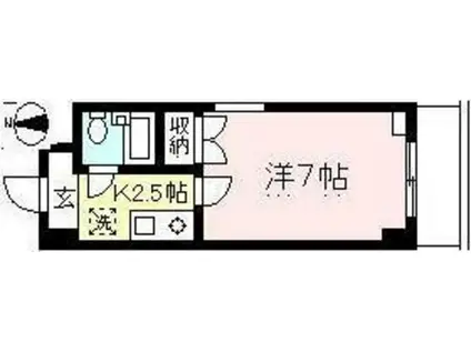 スピカ向ヶ丘(1K/4階)の間取り写真