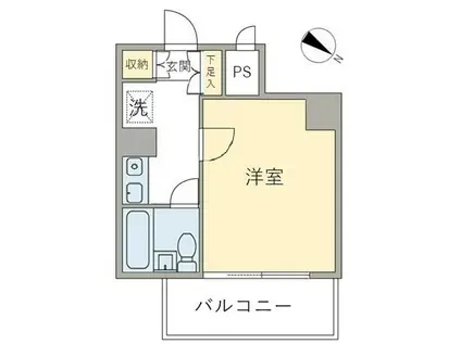 メセーヌ(1K/4階)の間取り写真