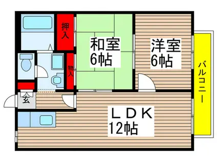 サンヒルズ(2LDK/2階)の間取り写真