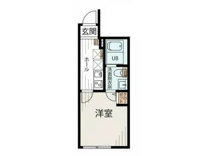 ネオステージ舟渡(1K/2階)の間取り写真
