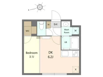 ステラプレイス五橋(1DK/5階)の間取り写真